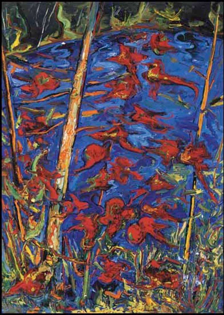 Samuel (Sam) Borenstein (1908-1969) - Falling Red Leaves