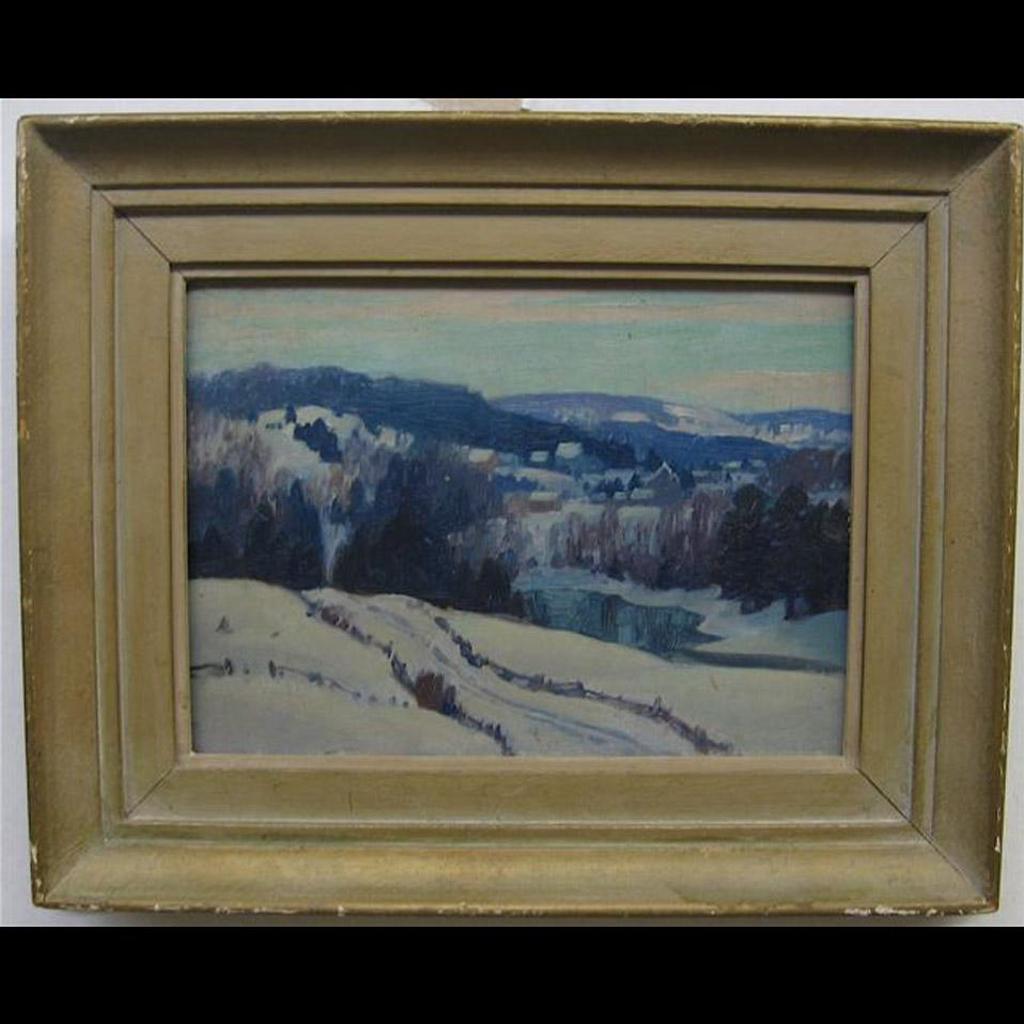 Frederick Henry Brigden (1871-1956) - Evening Village Scene - Winter