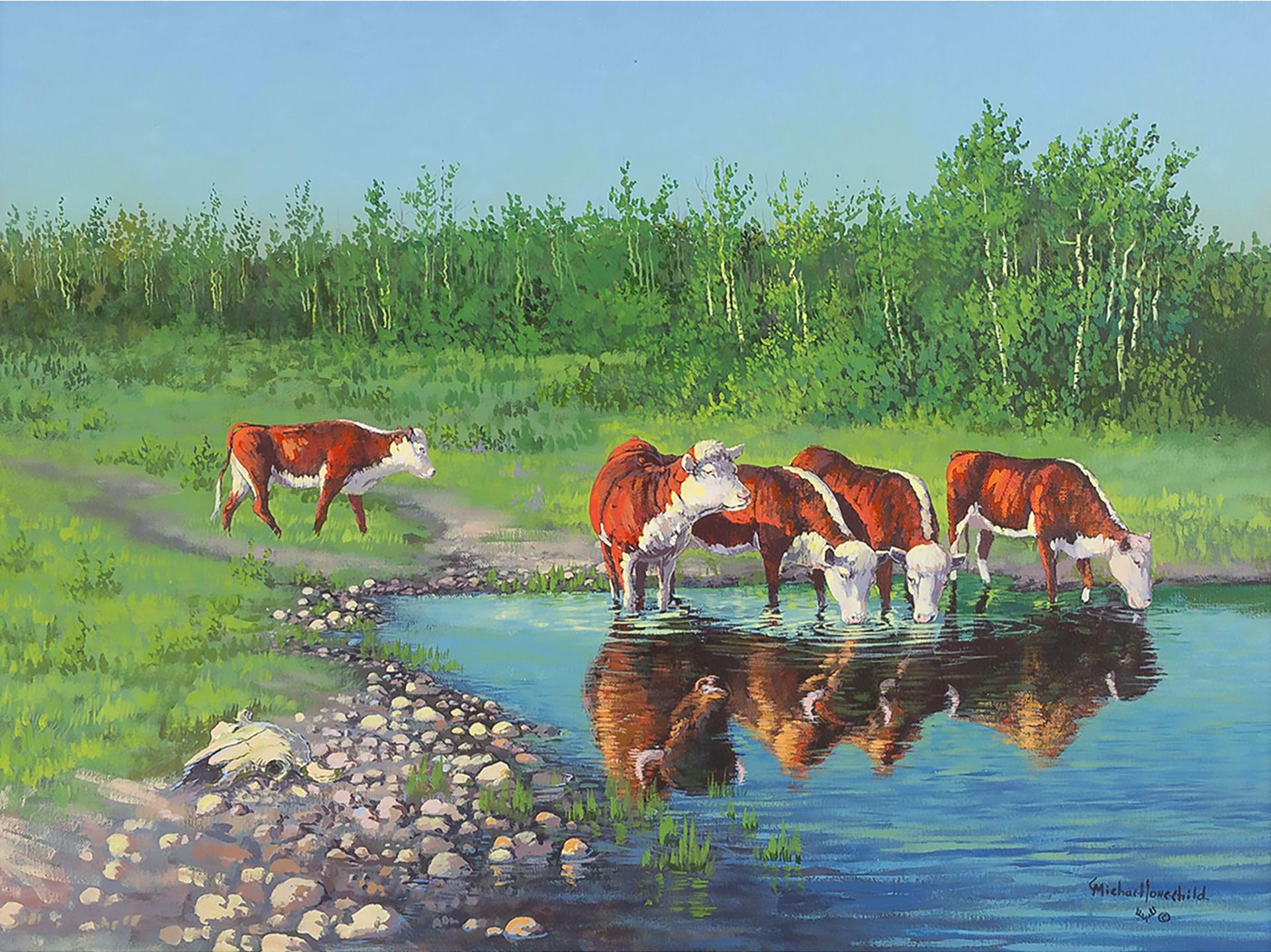 Michael Lonechild (1955) - The Watering Hole