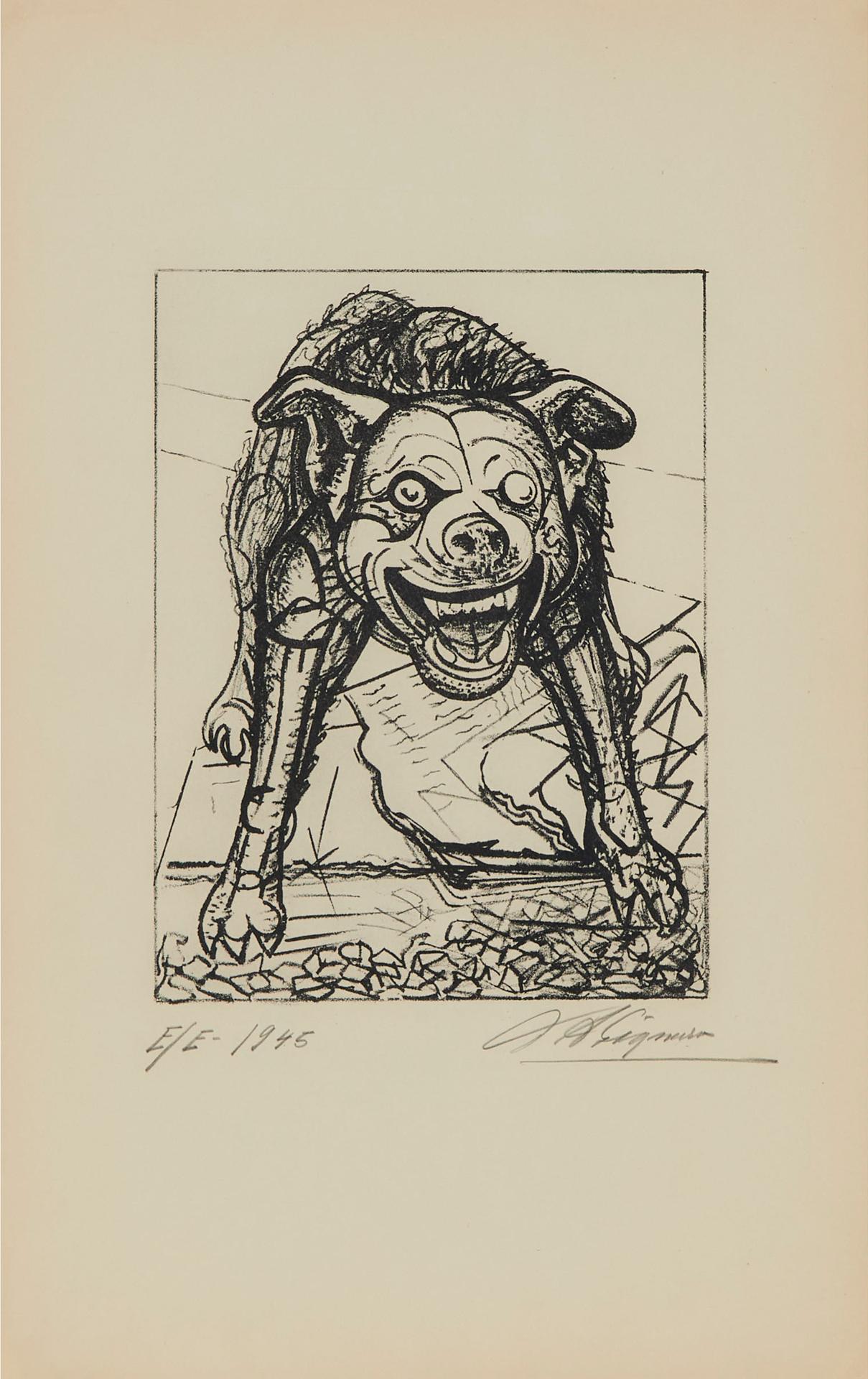 David Alfaro Siqueiros - Perro Bravo, Guardián De La Paz, 1945