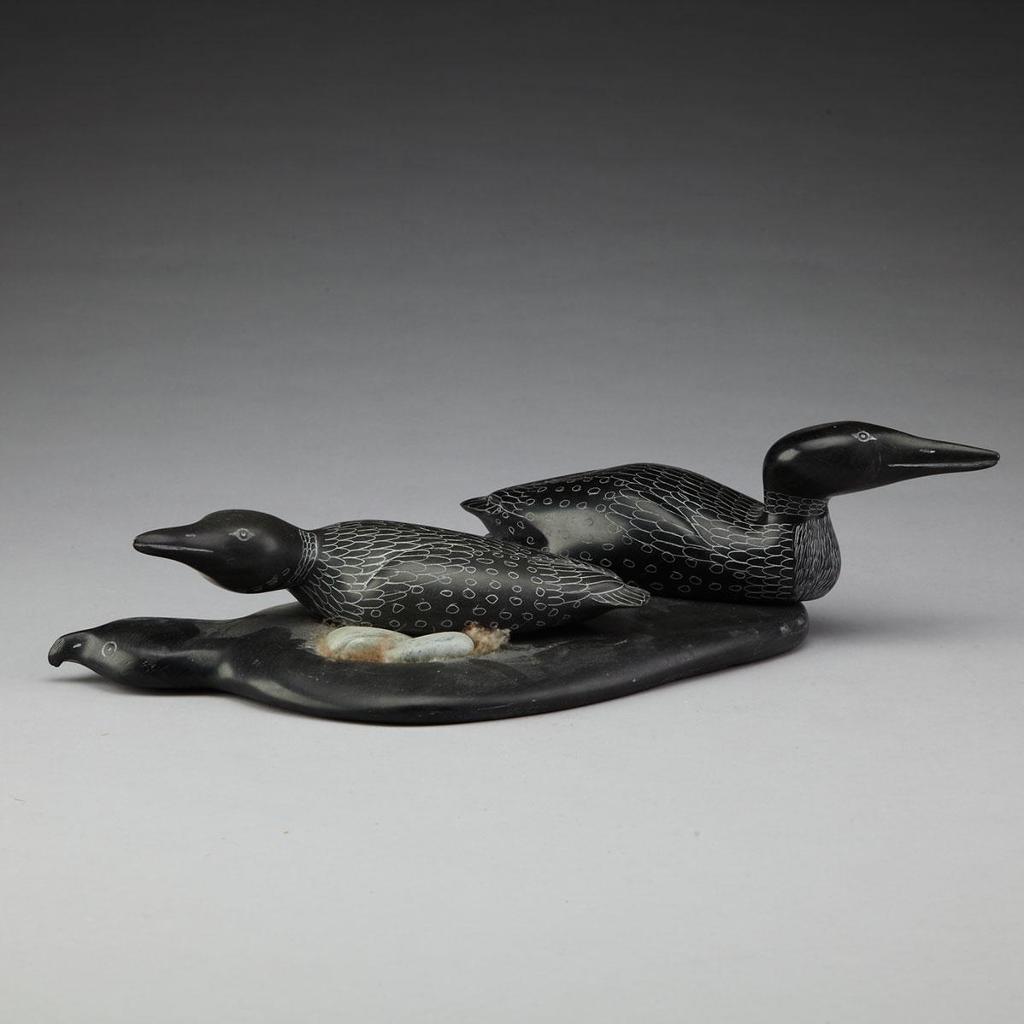 Samwillie Iqaluq (1925-1993) - Nesting Loons