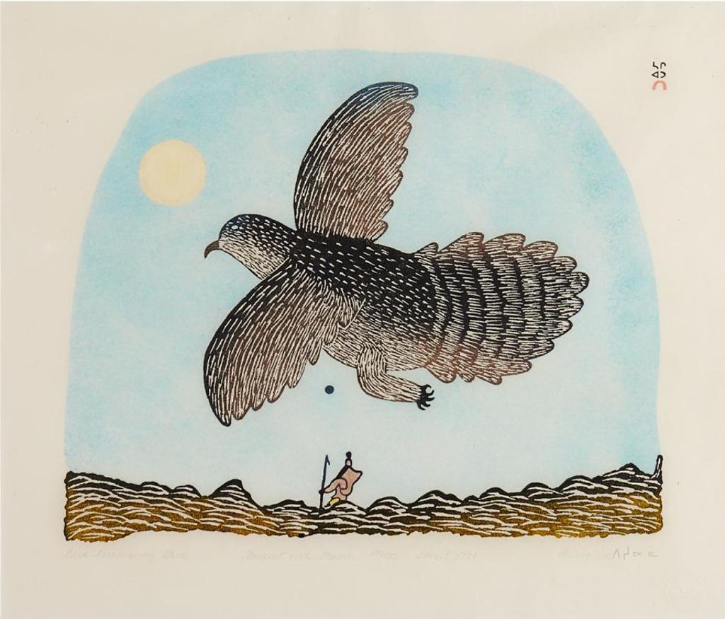 Pitseolak Ashoona (1904-1983) - Bird Escapes My Stone