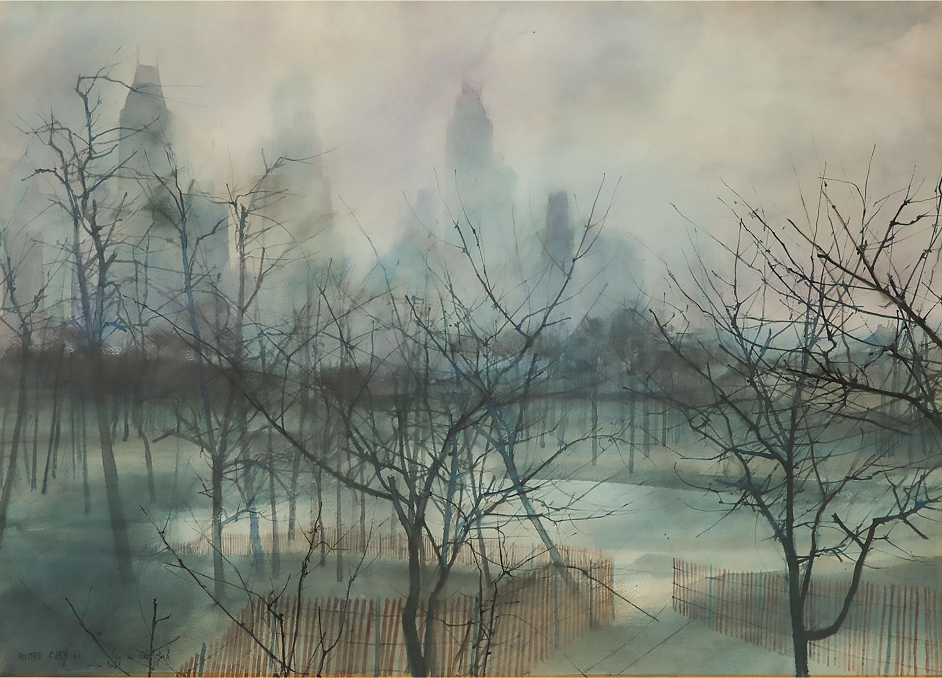 Michael Ciry (1919-2018) - Fog In New York, Central Park, 1966