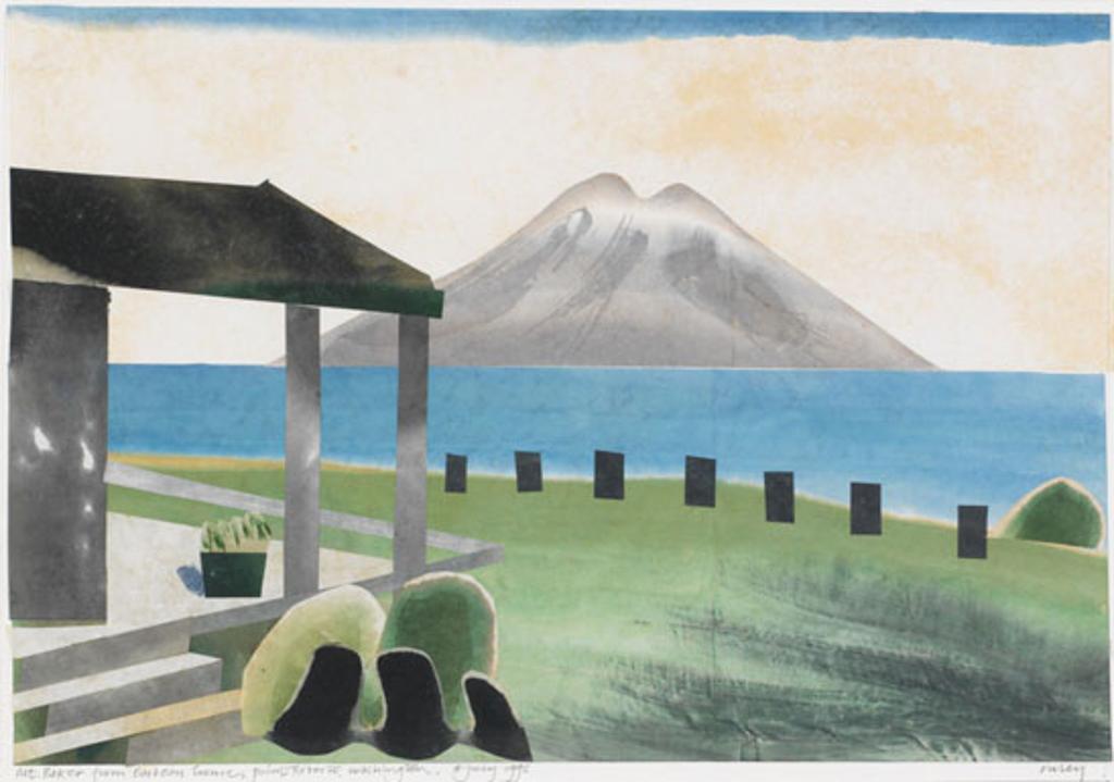 Toni (Norman) Onley (1928-2004) - Mt. Baker from Barbeau's Home, Point Roberts, Washington