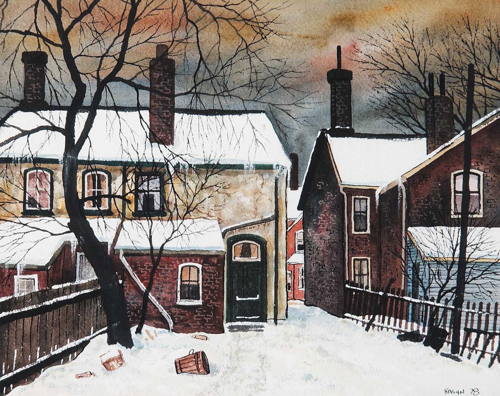 John Kasyn (1926-2008) - Nassau St. in Winter