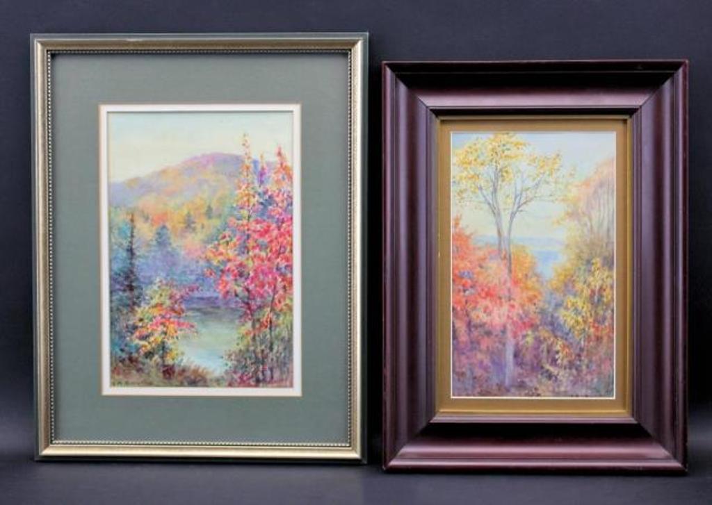 Emily Mary Bibbens Warren (1869-1956) - Two Fall Landscapes