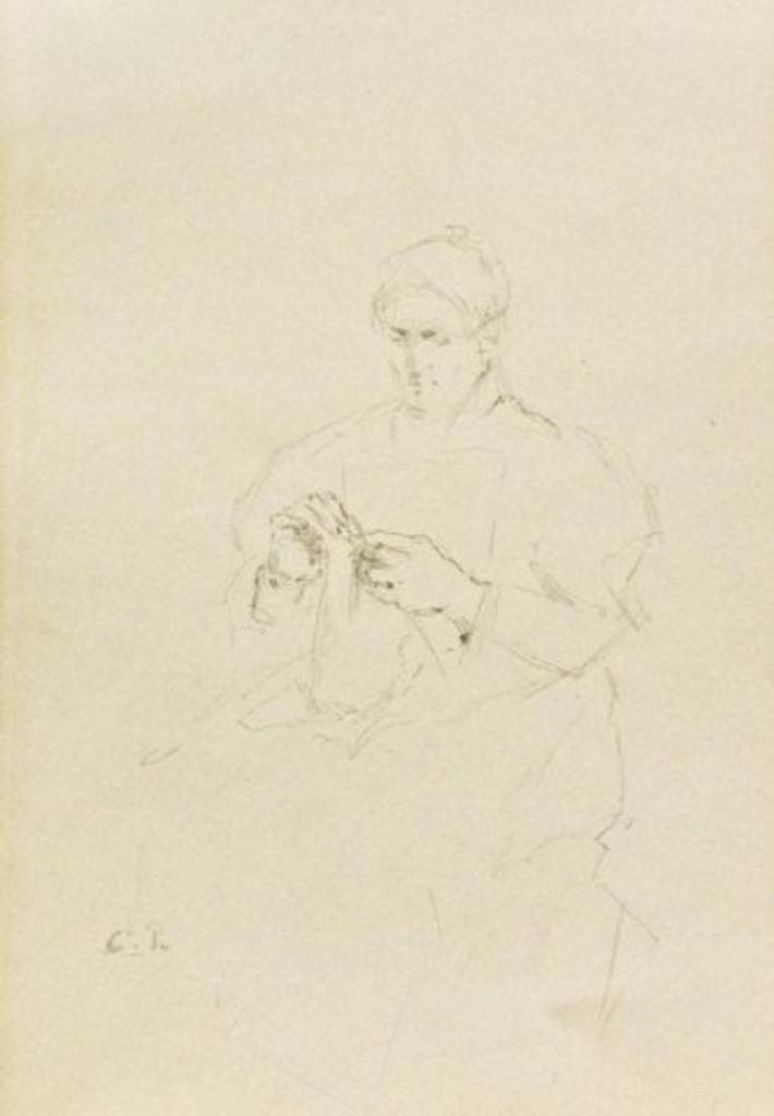 Camille Pissarro (1830-1903) - Making Lace
