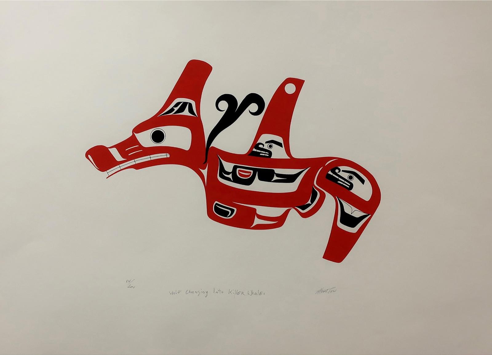 Art Thompson (1948-2003) - Wolf Changing Into Killer Whale
