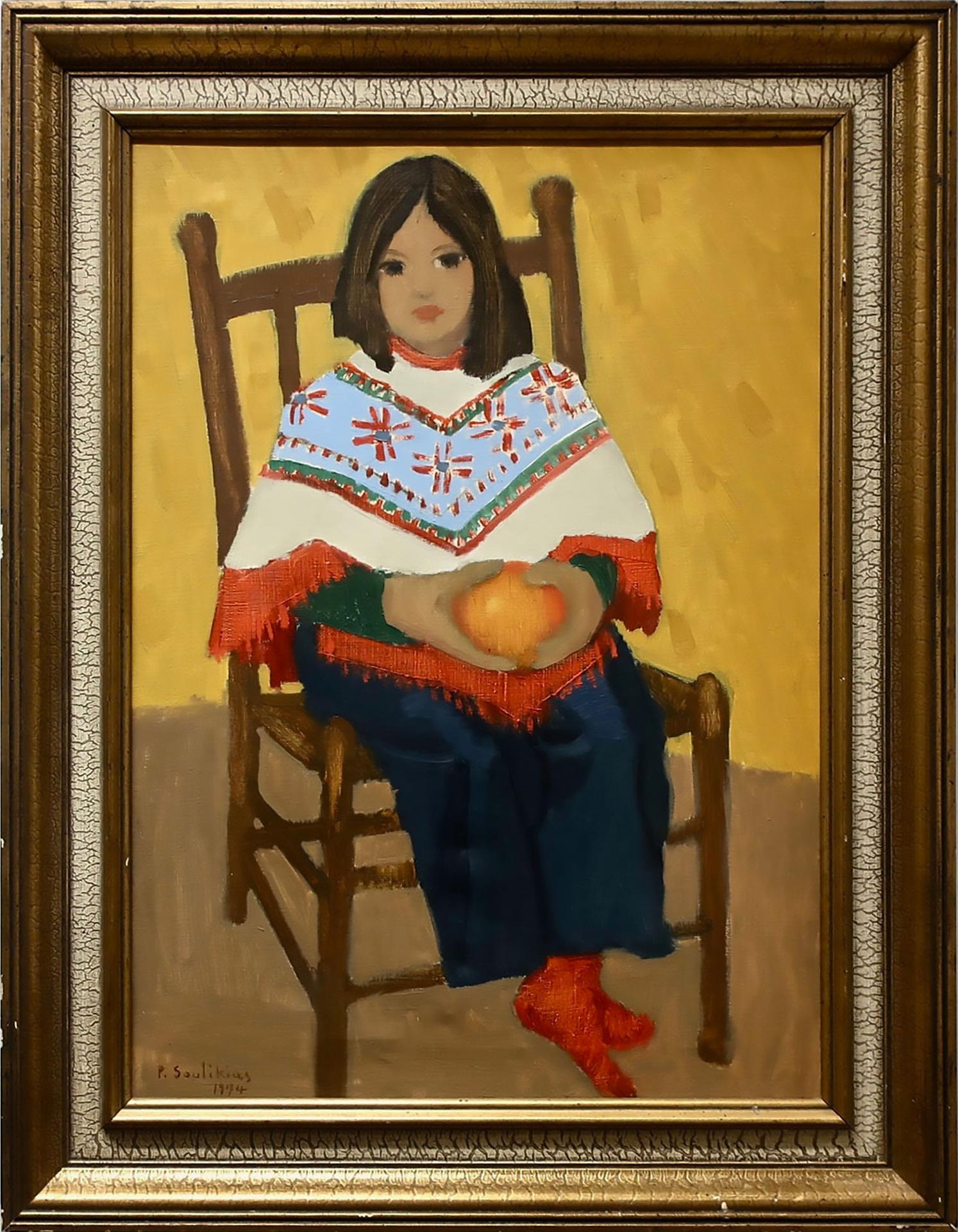 Paul Paleologos Soulikias (1926) - Petite Fille Á L'orange