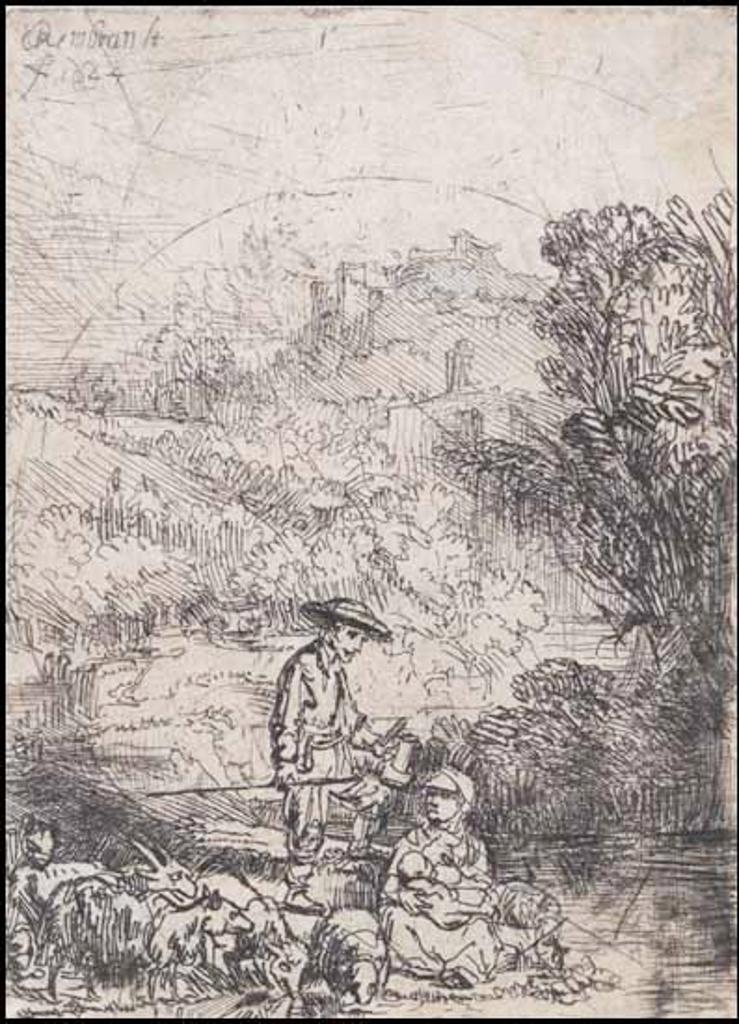 Harmensz van Rijn Rembrandt (1606-1669) - The Shepherd and his Family