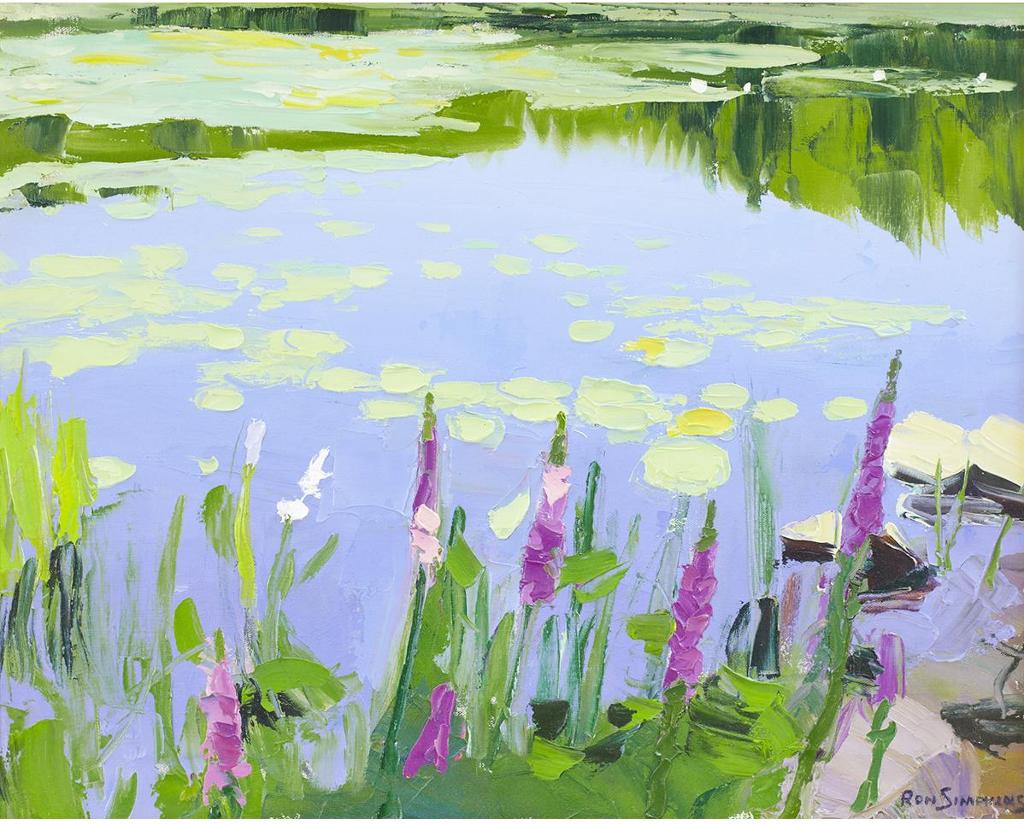 Ron Simpkins (1942-2008) - Pond With Lily Pads