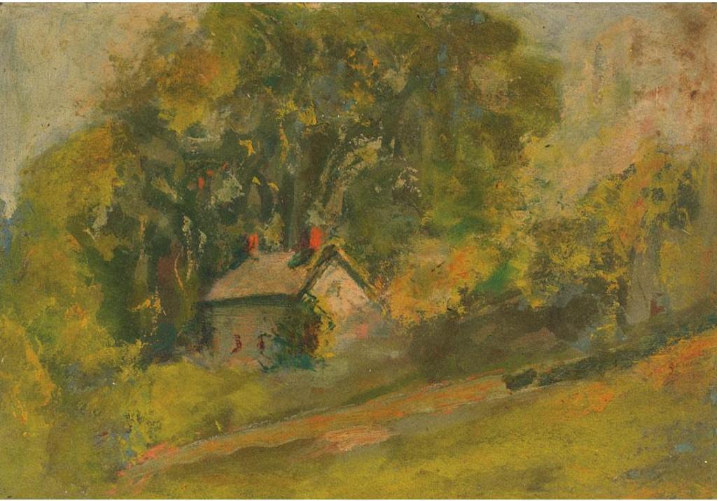 William John Wood (1877-1954) - Cottage Landscape
