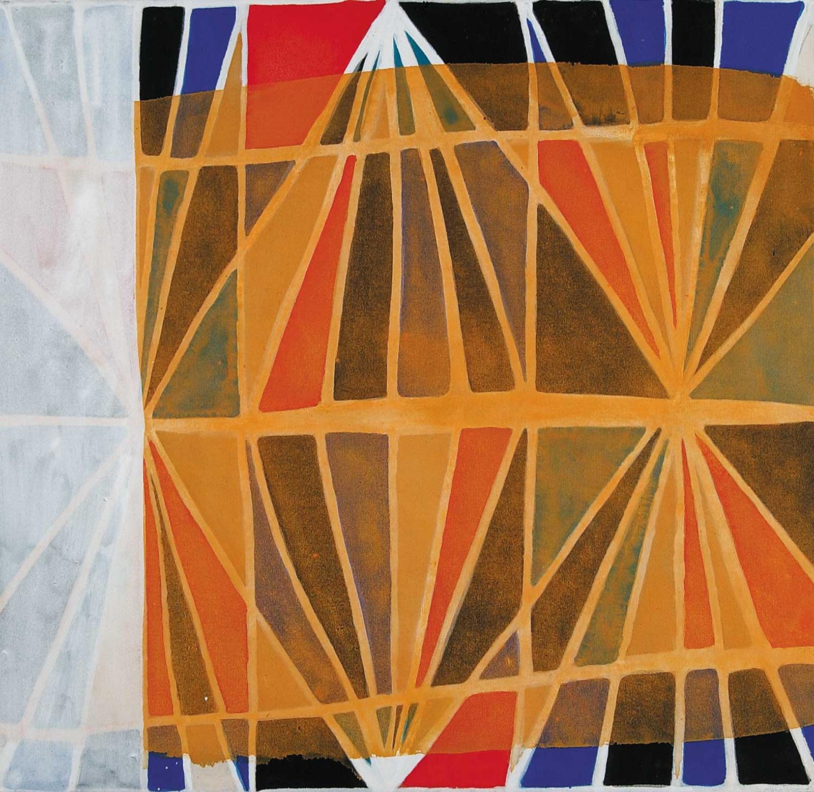 Marian Mildred Dale Scott (1906-1993) - Untitled - Abstract in Orange, Red and White