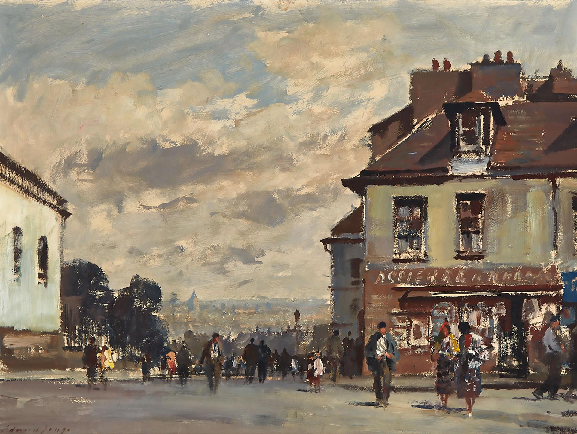 Edward Brian Seago (1910-1974) - A Street Corner - Montmartre