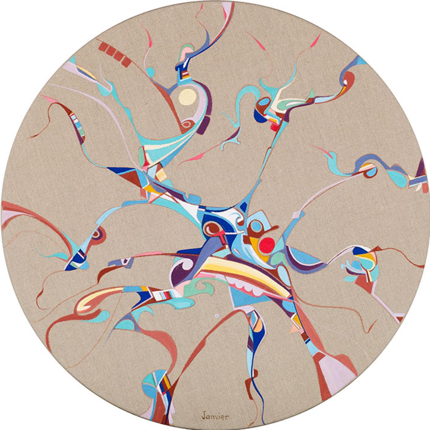 Alex Simeon Janvier (1935-2024) - Blue Eyed Bird