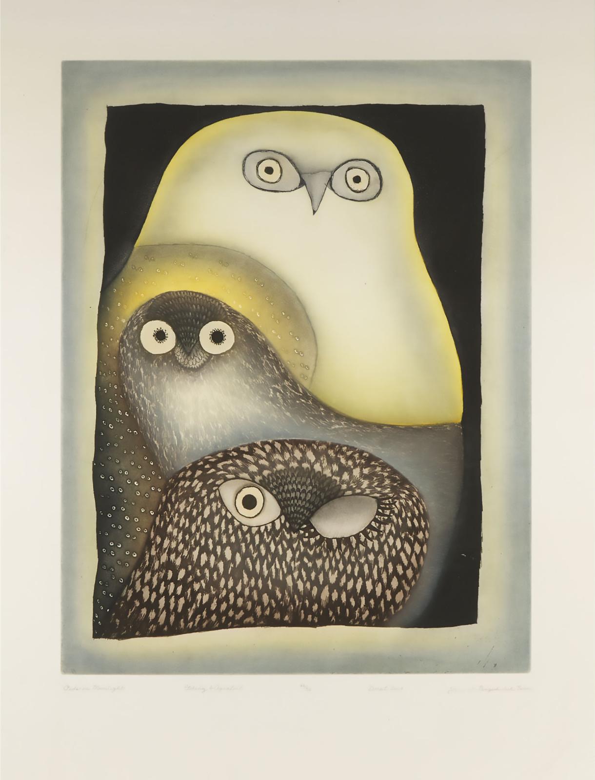 Ningeokuluk Teevee (1963) - Owls In Moonlight