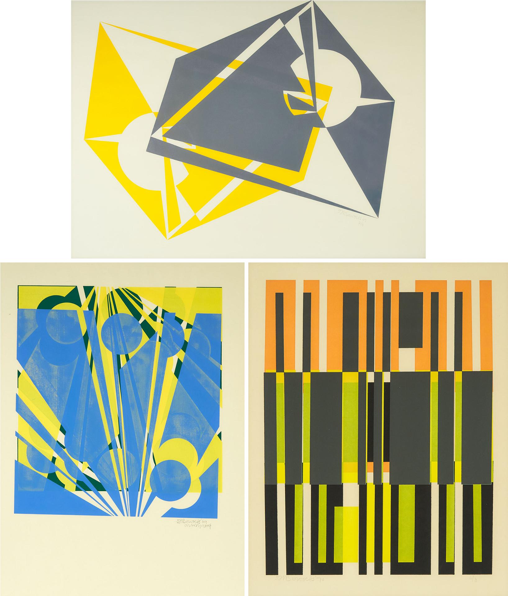 Hendrikus Bervoets - Untitled Xxx, 1969; And 2 Others (One Dated 1970)