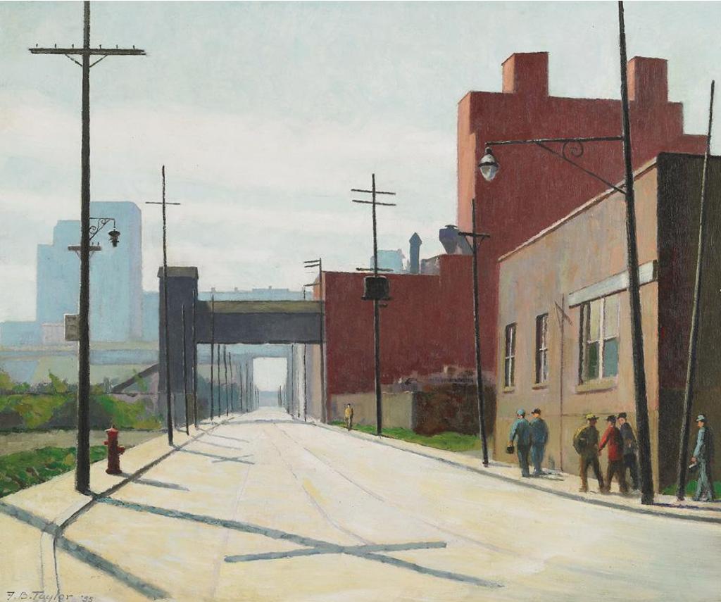 Frederick Bourchier Taylor (1906-1987) - Looking West On St. Patrick St. From Near Black’S Bridge, Montreal