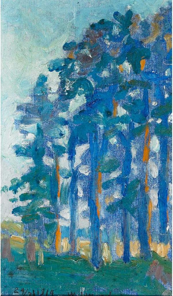 William John Wood (1877-1954) - Landscape In Blue