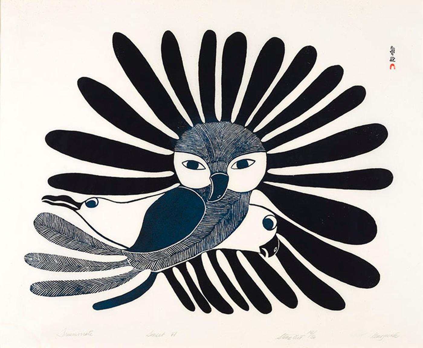 Kenojuak Ashevak (1927-2013) - Triumvirate