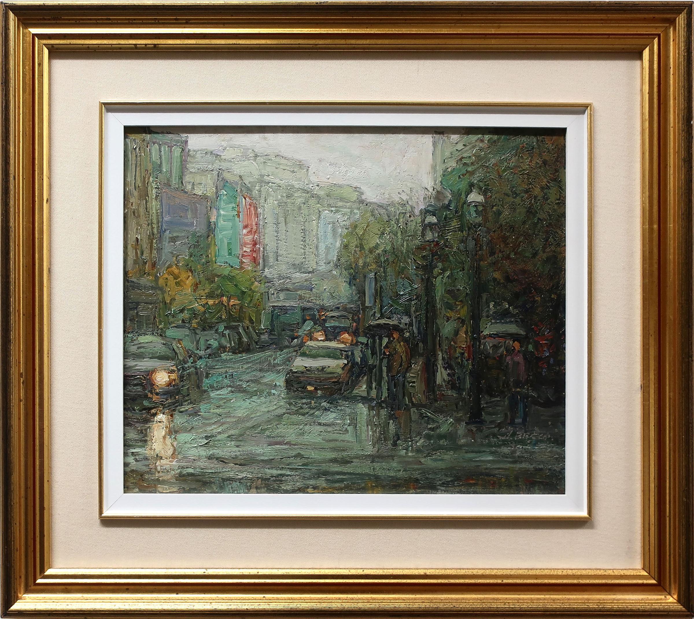 Donald Besco (1941) - Front St. In Rain