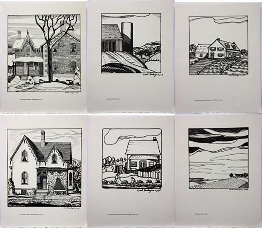 Carl Fellman Schaefer (1903-1995) - 12 Farm Drawings - 1927-1932 (Various Titles)
