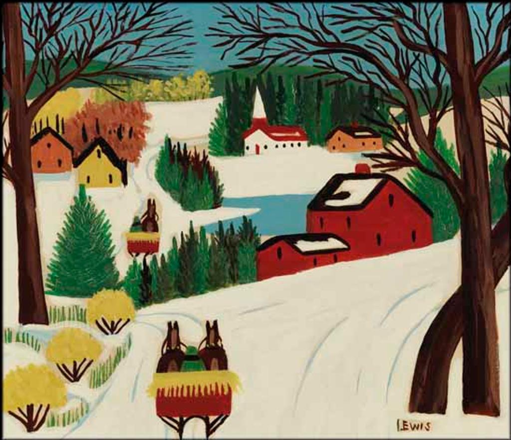 Maud Kathleen Lewis (1903-1970) - Sleighs in the Winter