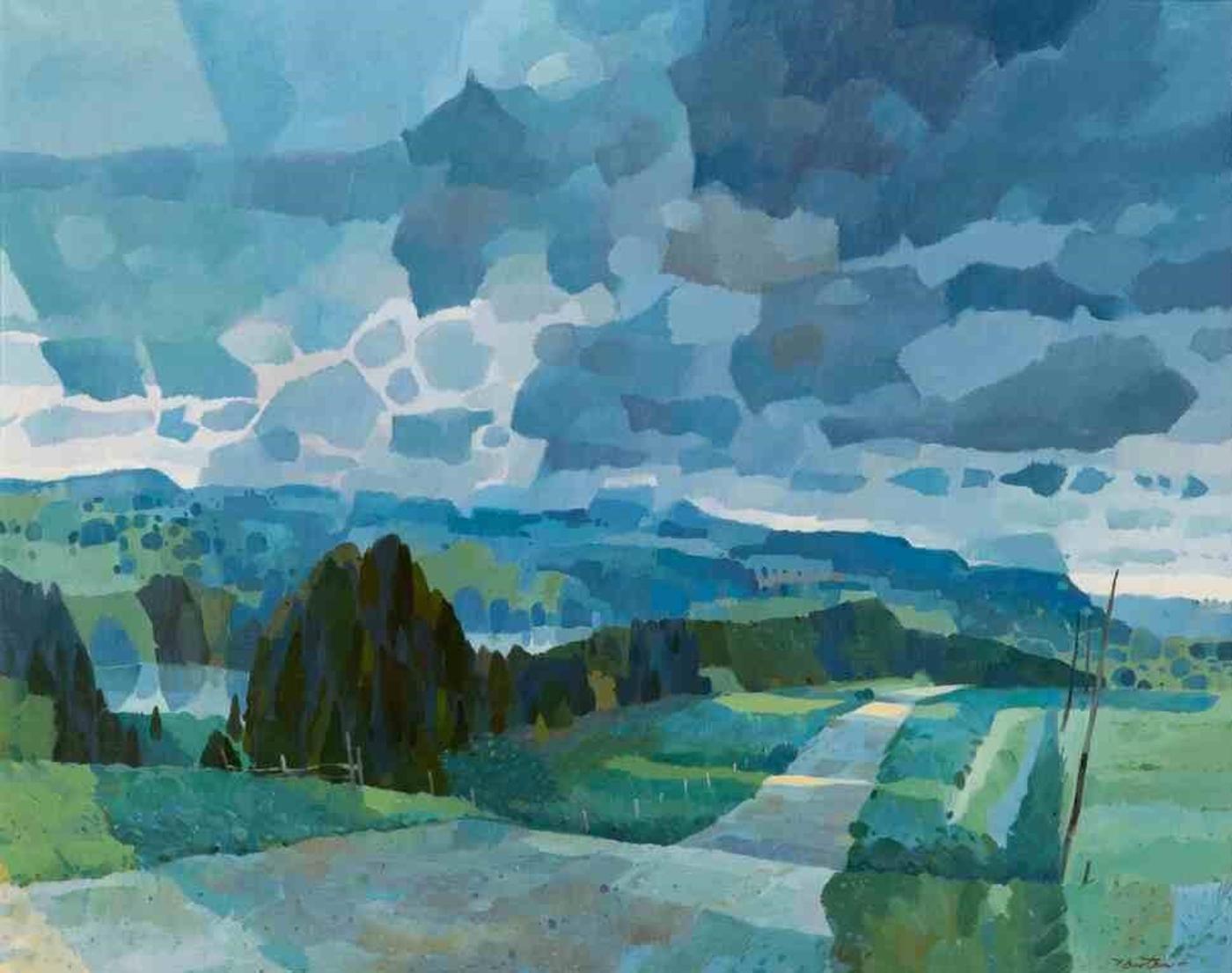 Donald Mackay Houstoun (1916-2004) - Elora Road to West Montrose (1979)