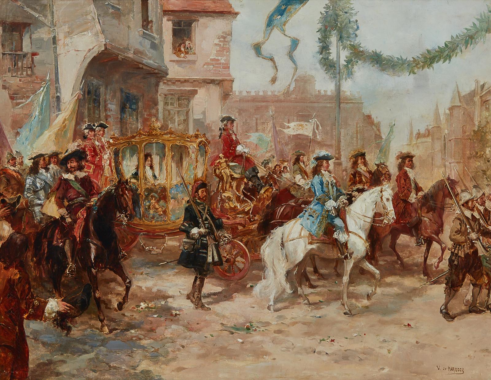 Vicente García de Paredes (1845-1903) - A Royal Procession