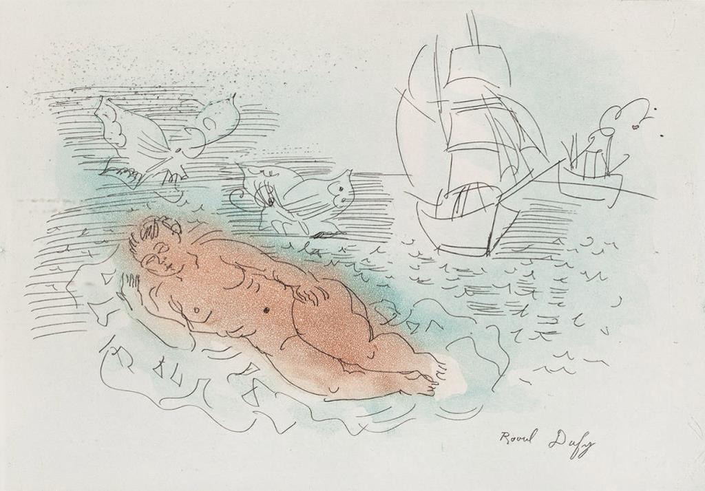 Raoul Dufy (1877-1953) - Nude & Sailing Ships