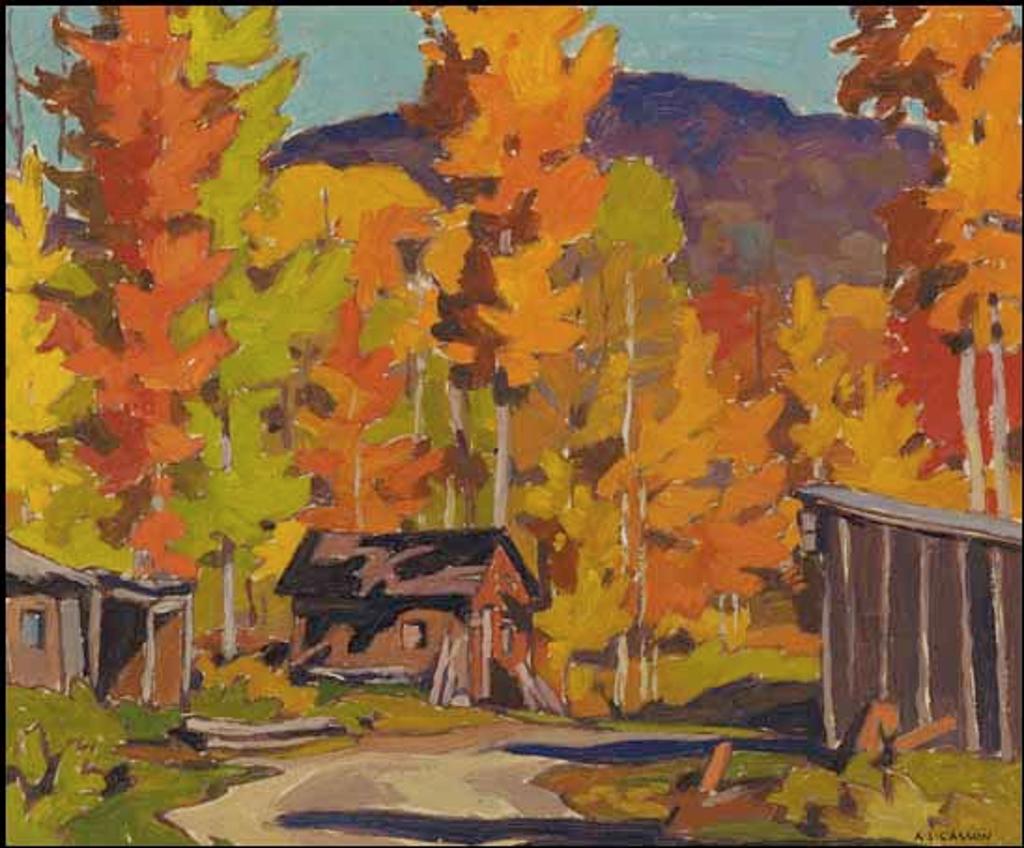 Alfred Joseph (A.J.) Casson (1898-1992) - Lumbermen's Shacks, Lake Redstone