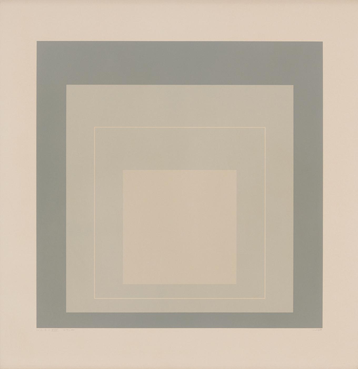 Josef Albers (1888-1976) - WLS XIV, from White Line Squares (Series II)