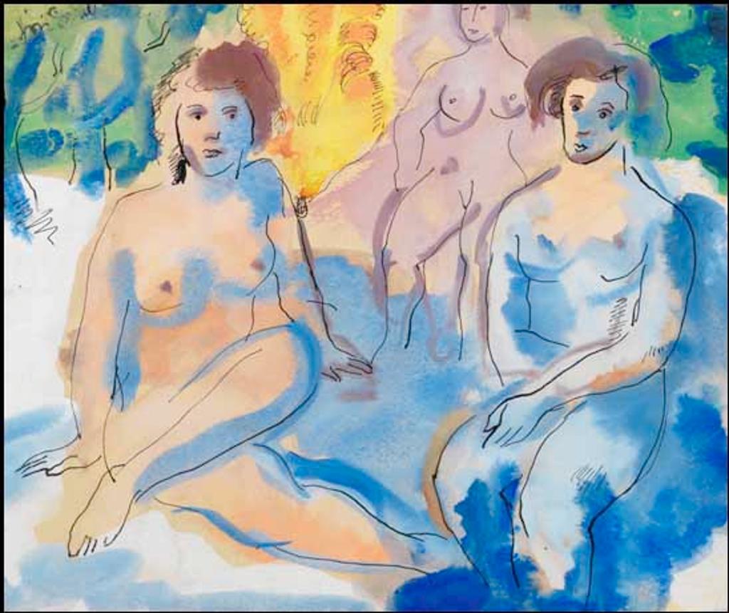 Jori (Marjorie) Smith (1907-2005) - Three Nudes in a Landscape