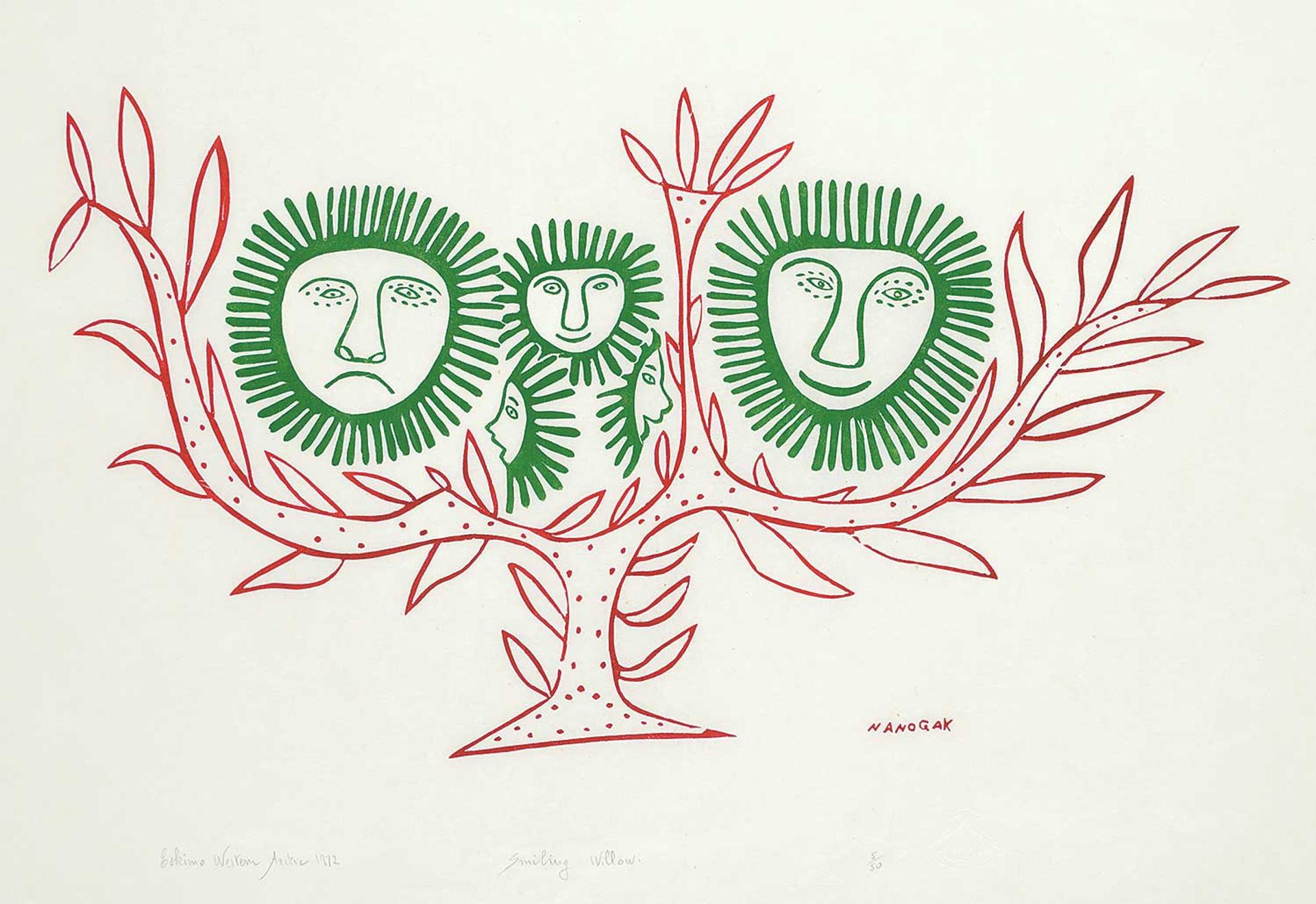 Agnes Nanogak (1925-2001) - Smiling Willow  #5/50