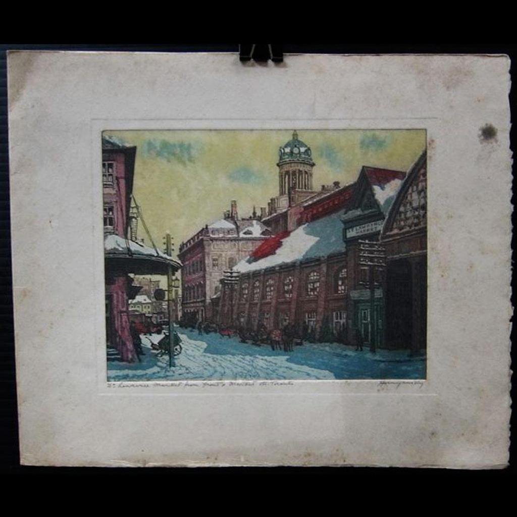 Nicholas Hornyansky (1896-1965) - St. Lawrence Market From Front & Market St., Toronto