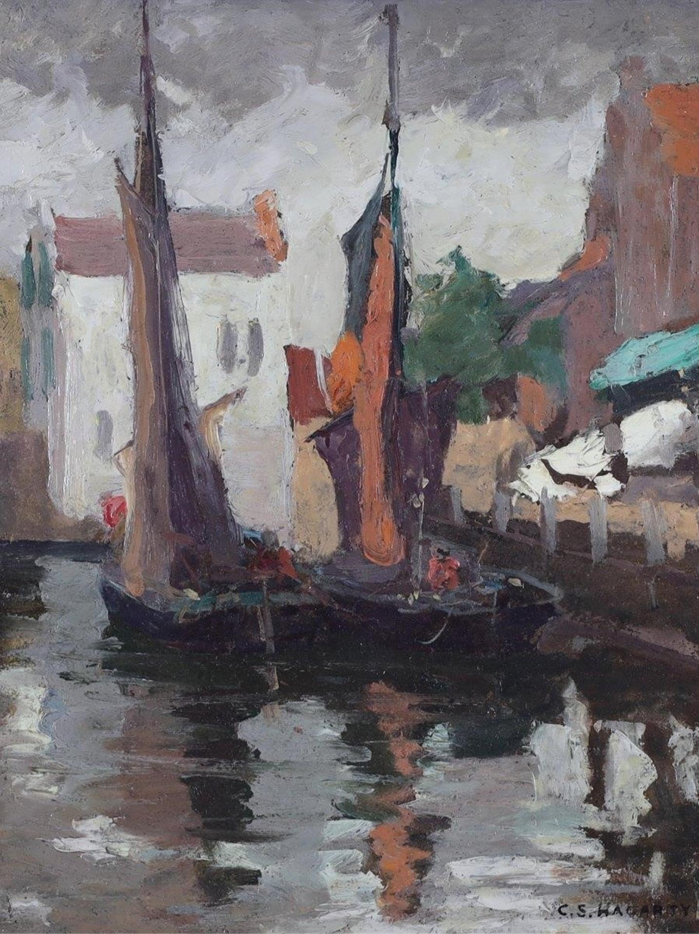 Clara Sophia Hagarty (1871-1958) - On The Quai; 1904