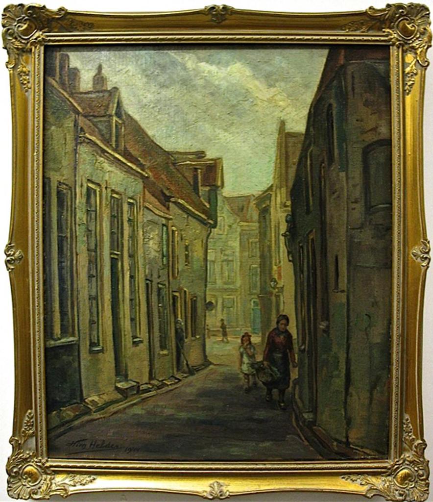Johan Wilhelm - Town Lane With Figures