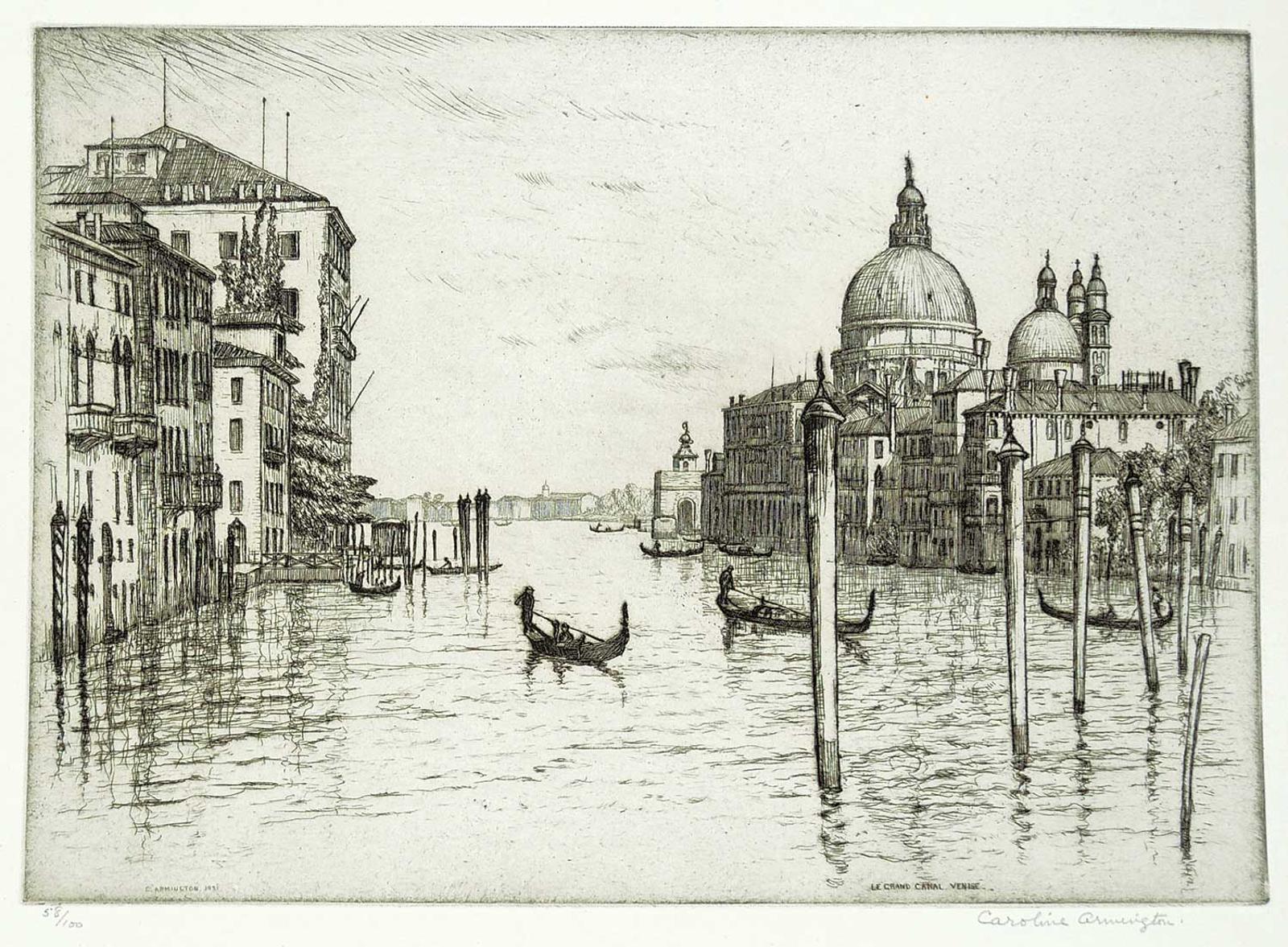 Caroline Helena Armington (1875-1939) - Le Grand Canal Venice  #58/100