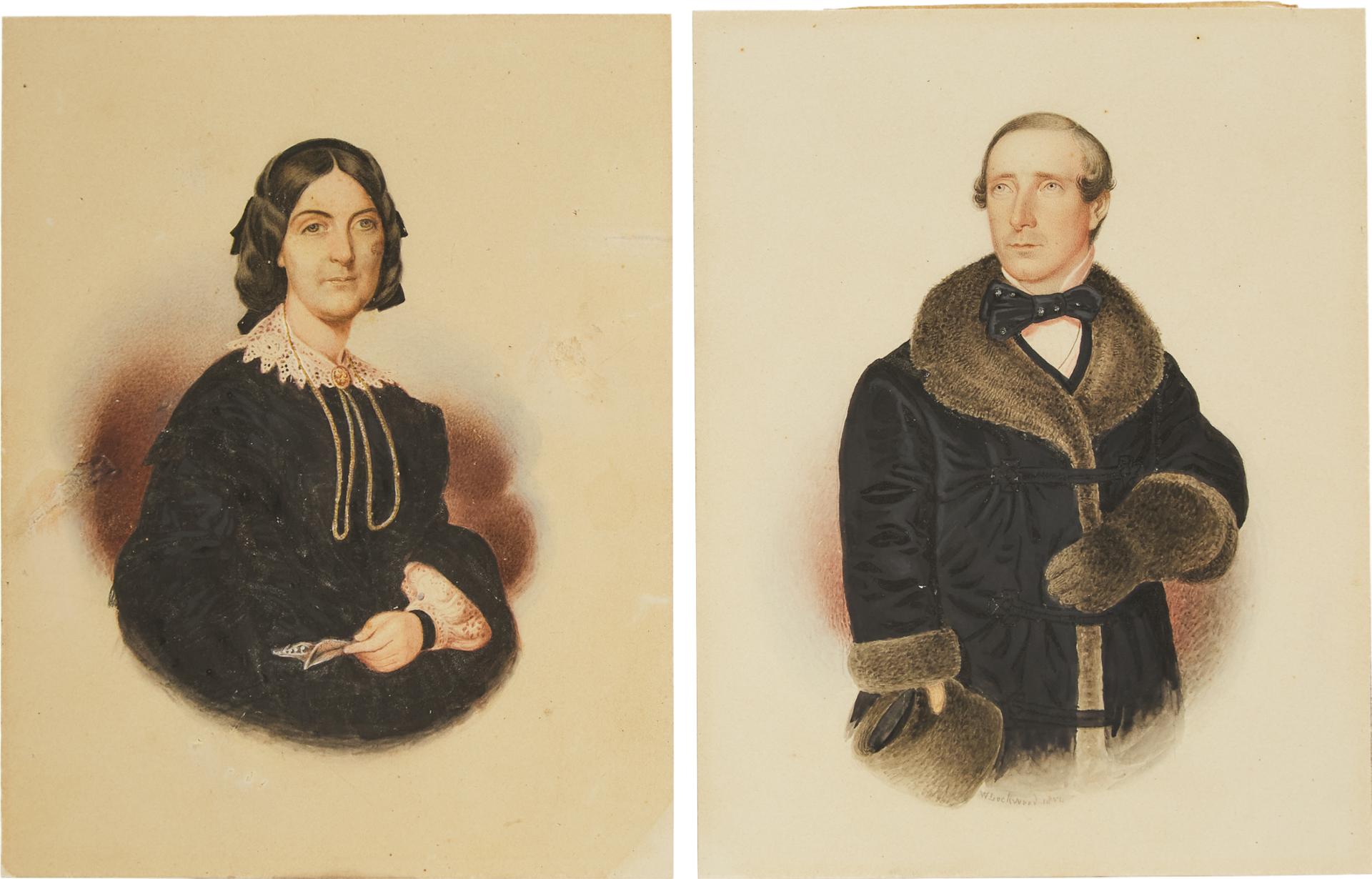 William Woodlock - Pair Of Portrait Miniatures Of A Couple
