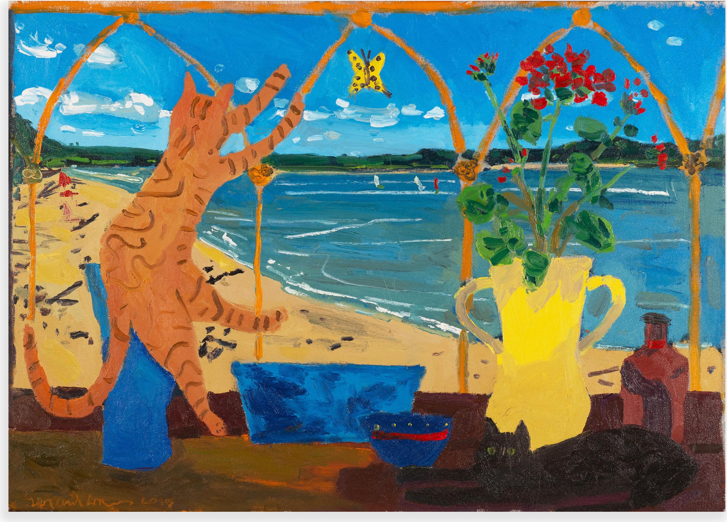 Gerard Collins (1957) - Teddy Chasing a Butterfly