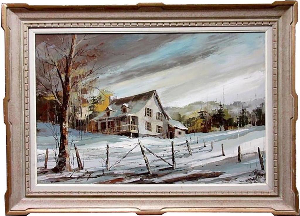 Claude Langevin (1942) - Untitled (Homestead In Winter)