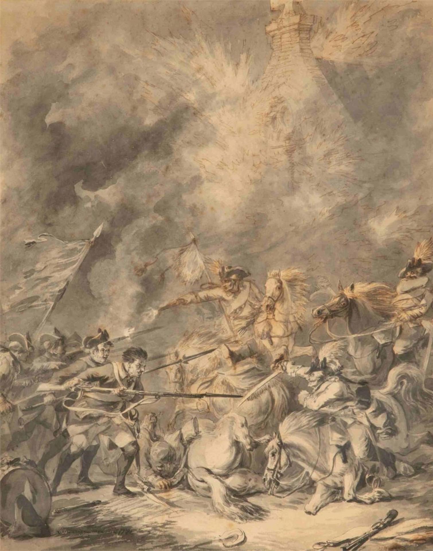 Jan Anthonie Langendyk (1780-1818) - Battle Scene