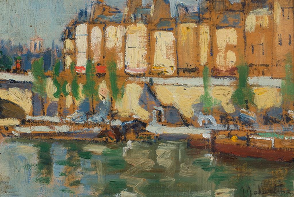 John Young Johnstone (1887-1930) - From the Quai des Augustins, Quai des Orfèvres, Paris