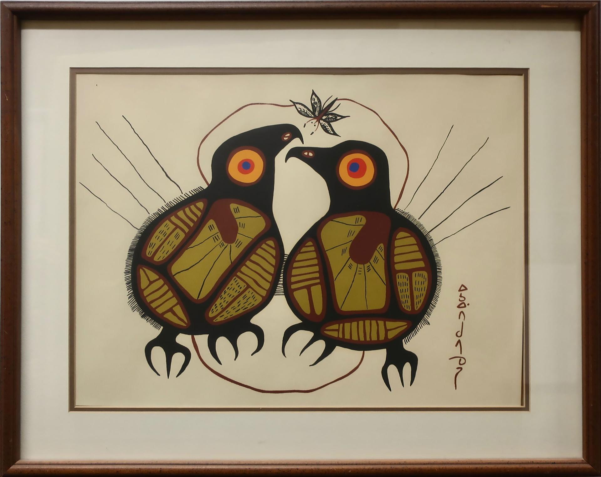 Norval H. Morrisseau (1931-2007) - Untitled (Two Birds & Butterfly)