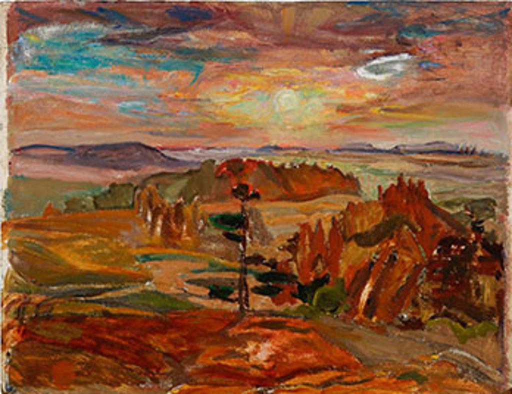 Frederick Horseman Varley (1881-1969) - Sunset Near Doon, Ontario