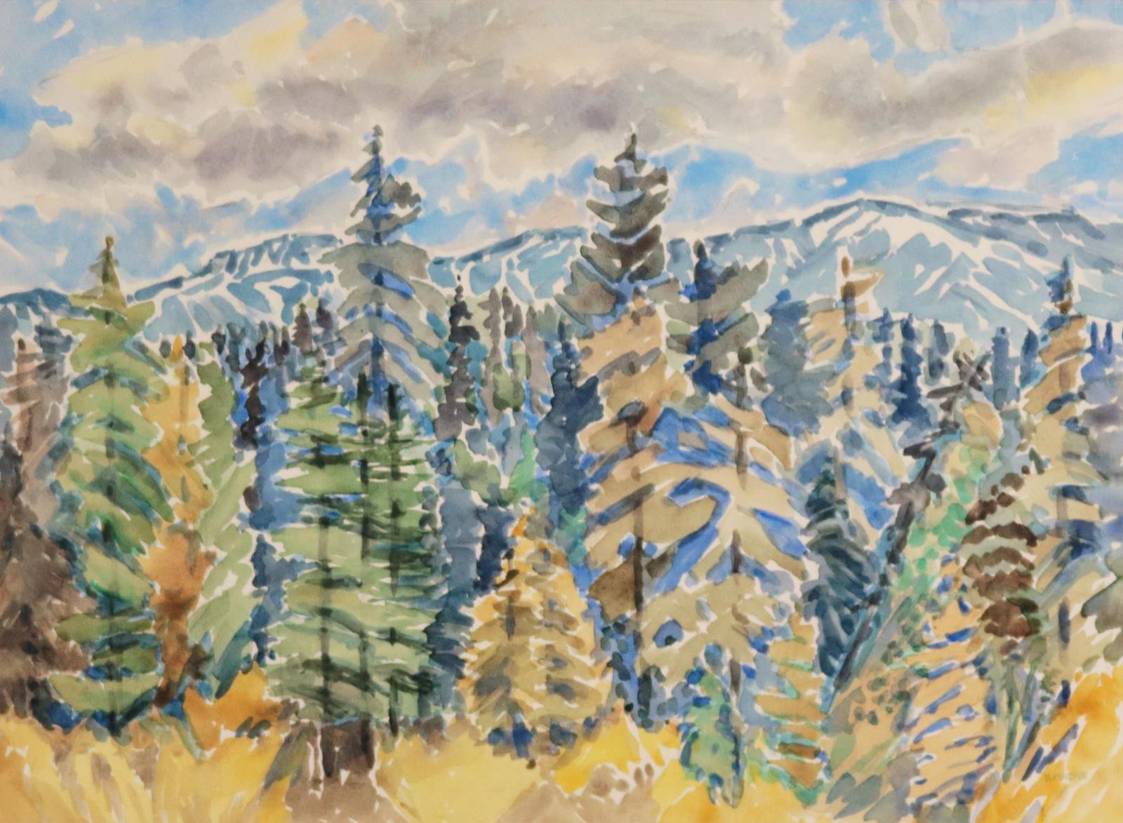 Dora Helen Mackie (1926) - Trees And Mountain Tops