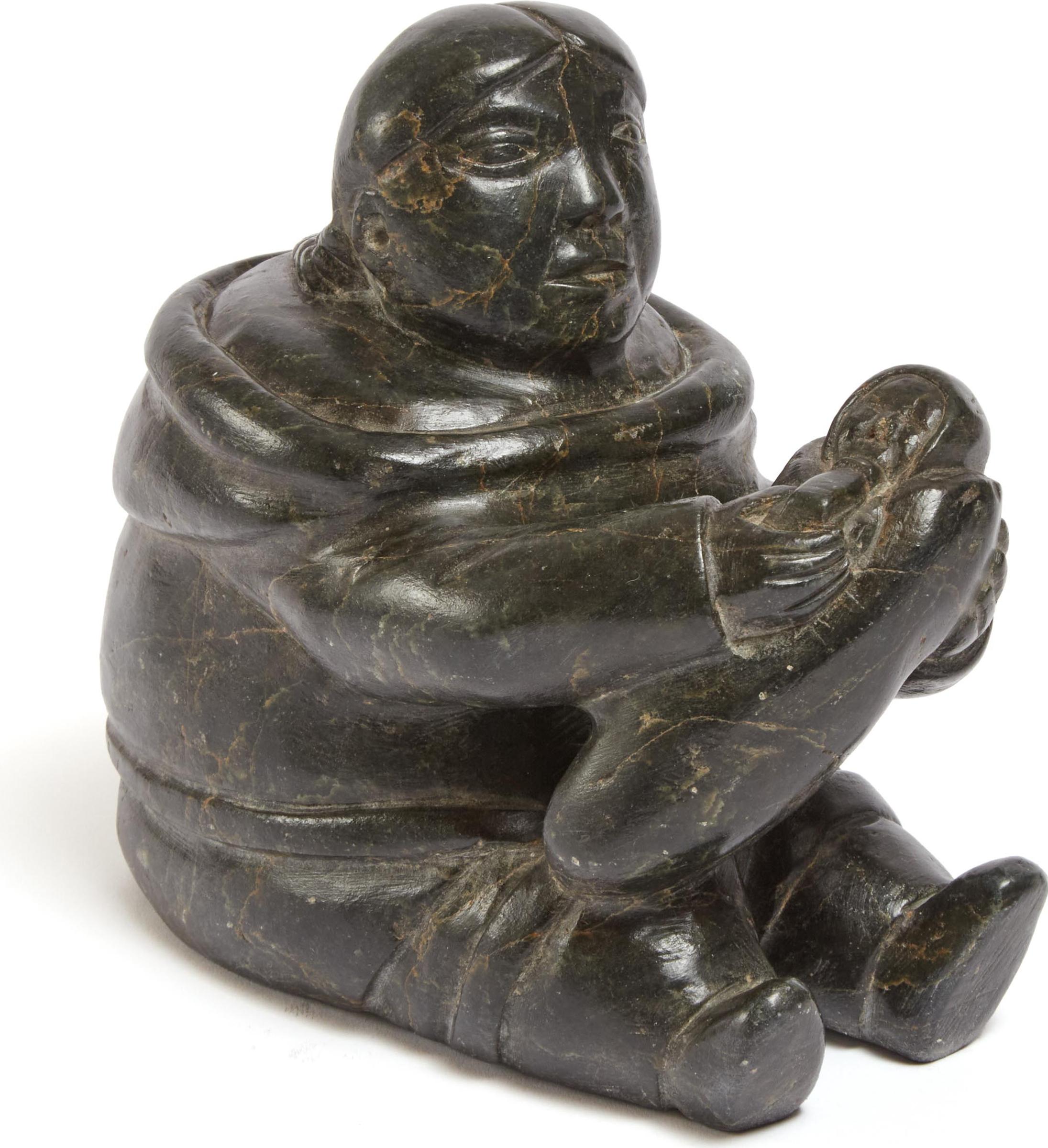 Abraham Nastapoka (1900-1981) - Mother Feeding Child, 1965