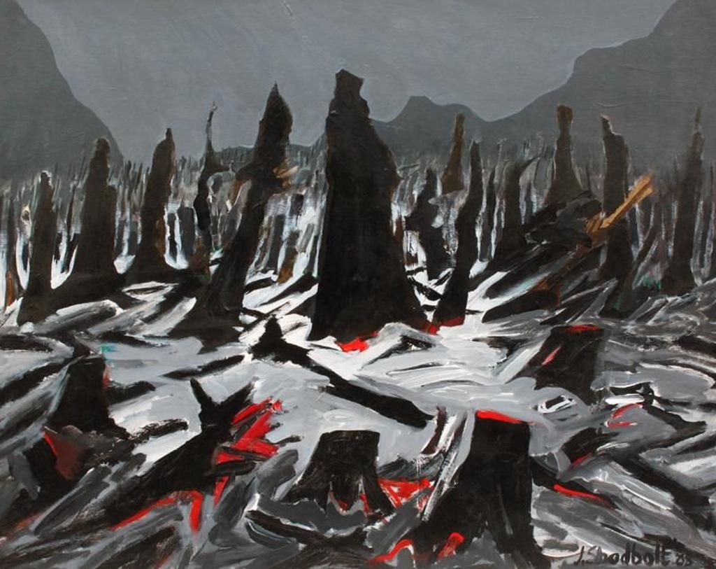Jack Leaonard Shadbolt (1909-1998) - Sketch For Poster For Anti-Forest Devastation; 1988