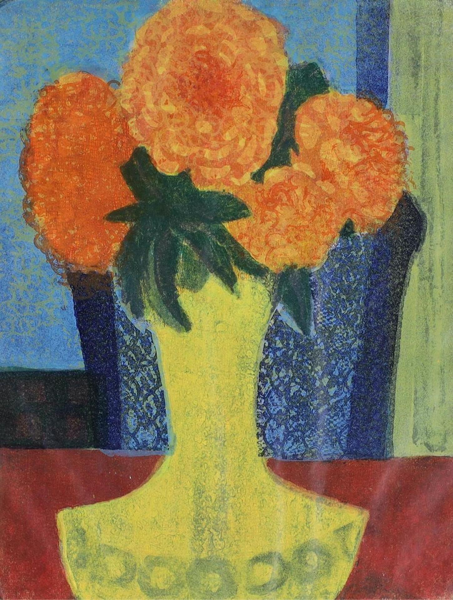 John Harold Thomas Snow (1911-2004) - Yellow Vase With Flowers