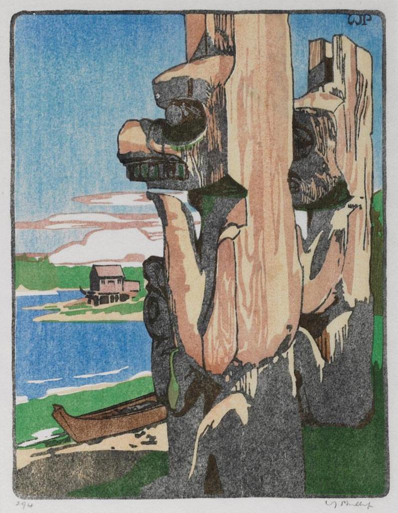 Walter Joseph (W.J.) Phillips (1884-1963) - Siwash House Posts - Tsatsisnukomi, B.C.